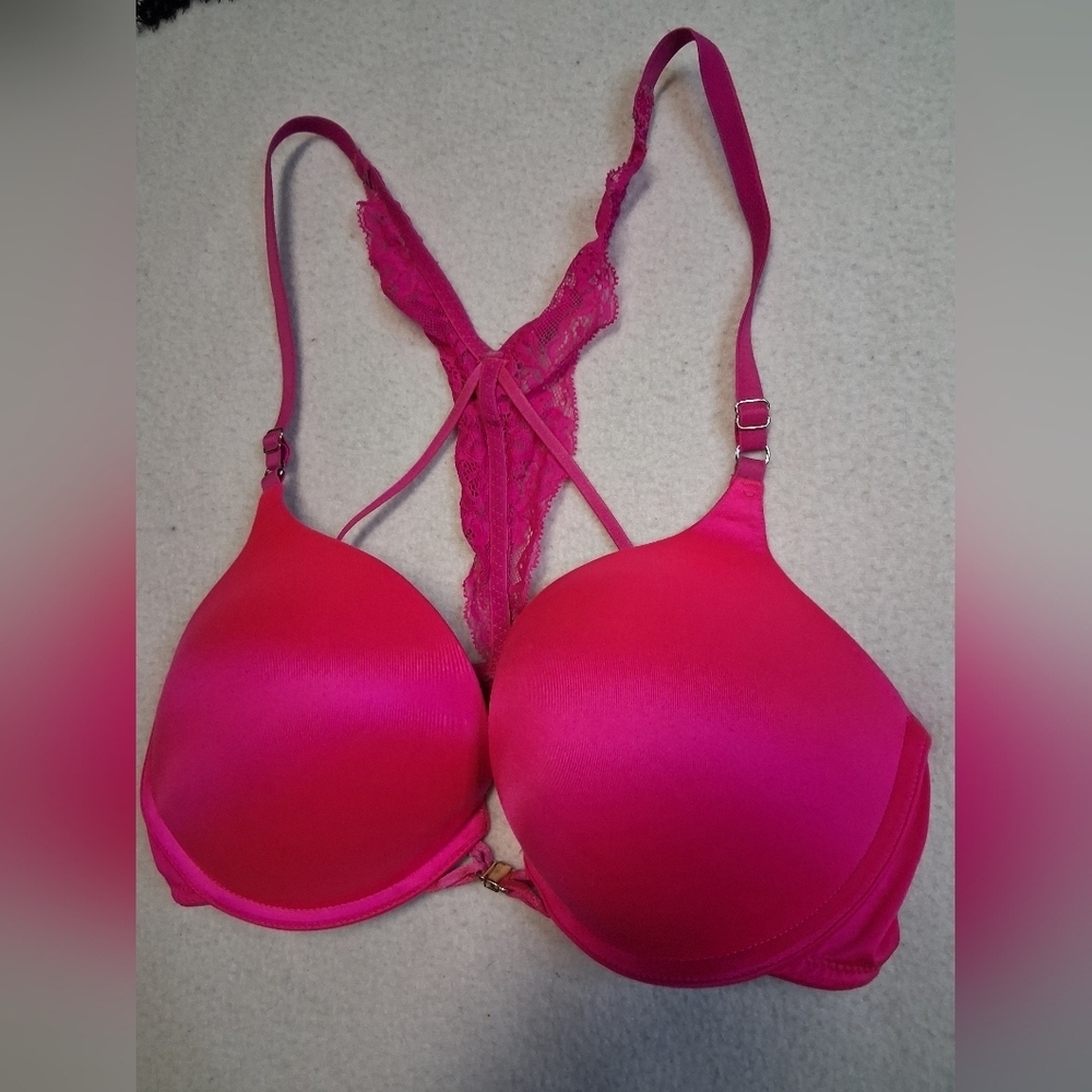 La SENZA Vibrant Pink Lace Racerback Bra
